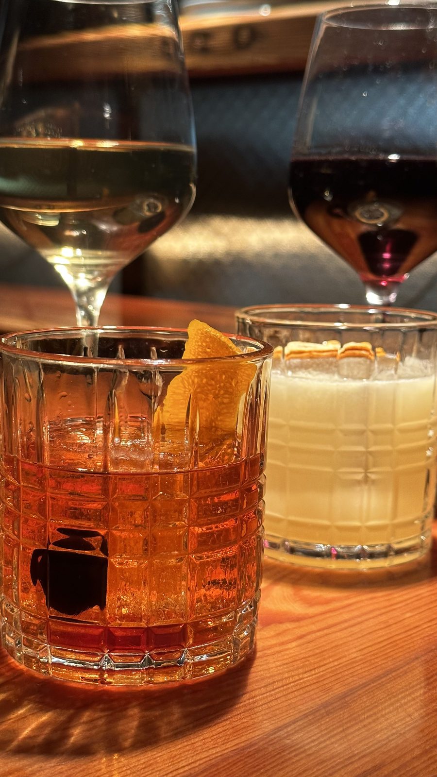 A wine tasting flight at Figo Wine Bar