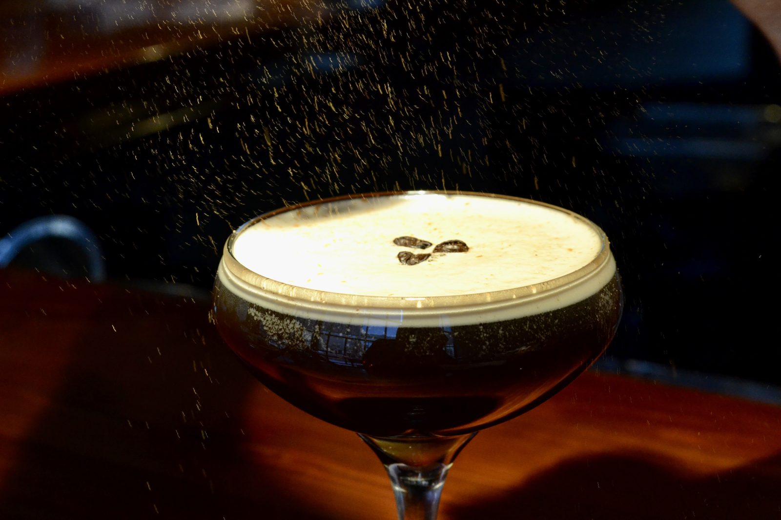 An espresso martini at the bar at Figo Wine Bar